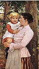 James Carroll Beckwith Canvas Paintings - Mother and Child